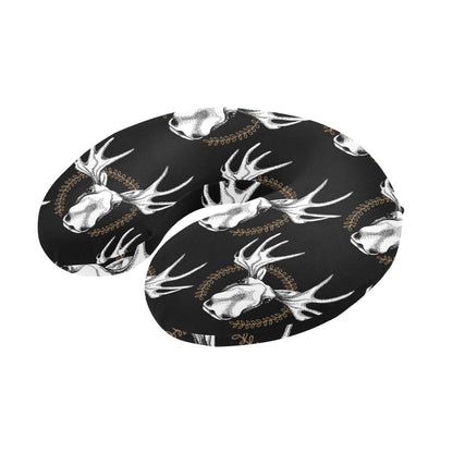 Moose Pattern Print Design 02 U-Shaped Travel Neck Pillow