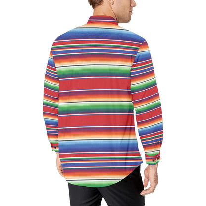 Serape Print Design LKS304 Men's Long Sleeve Dress Shirt