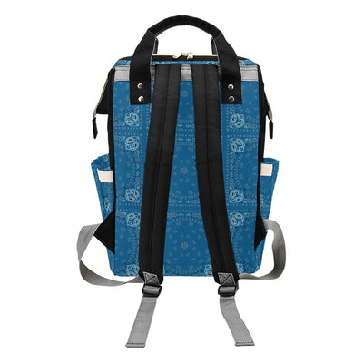 Bandana Blue Print Design LKS301 Diaper Bag Backpack