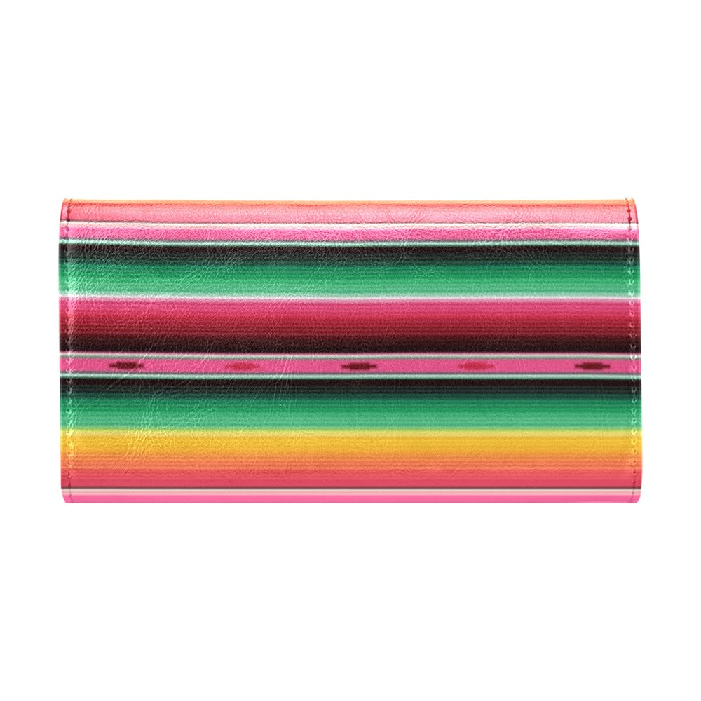 Mexican Blanket Classic Print Pattern Women's Trifold Wallet