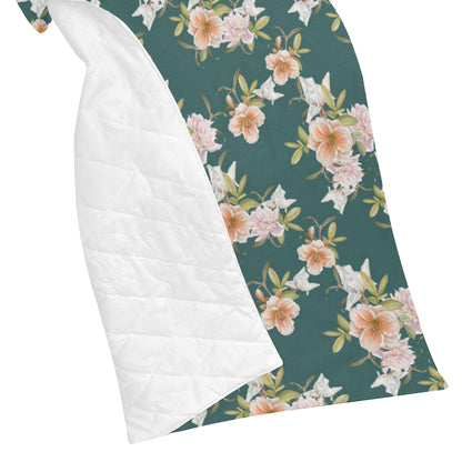 Iris Pattern Print Design IR01 Premium Quilt