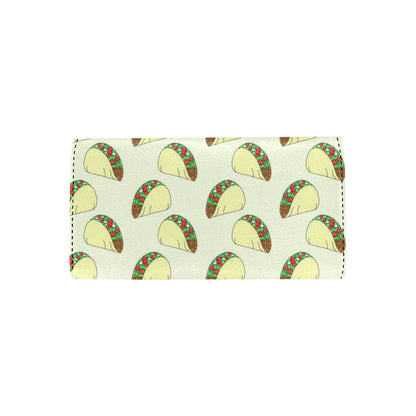 Taco Pattern Print Design TC05 Women's Trifold Wallet