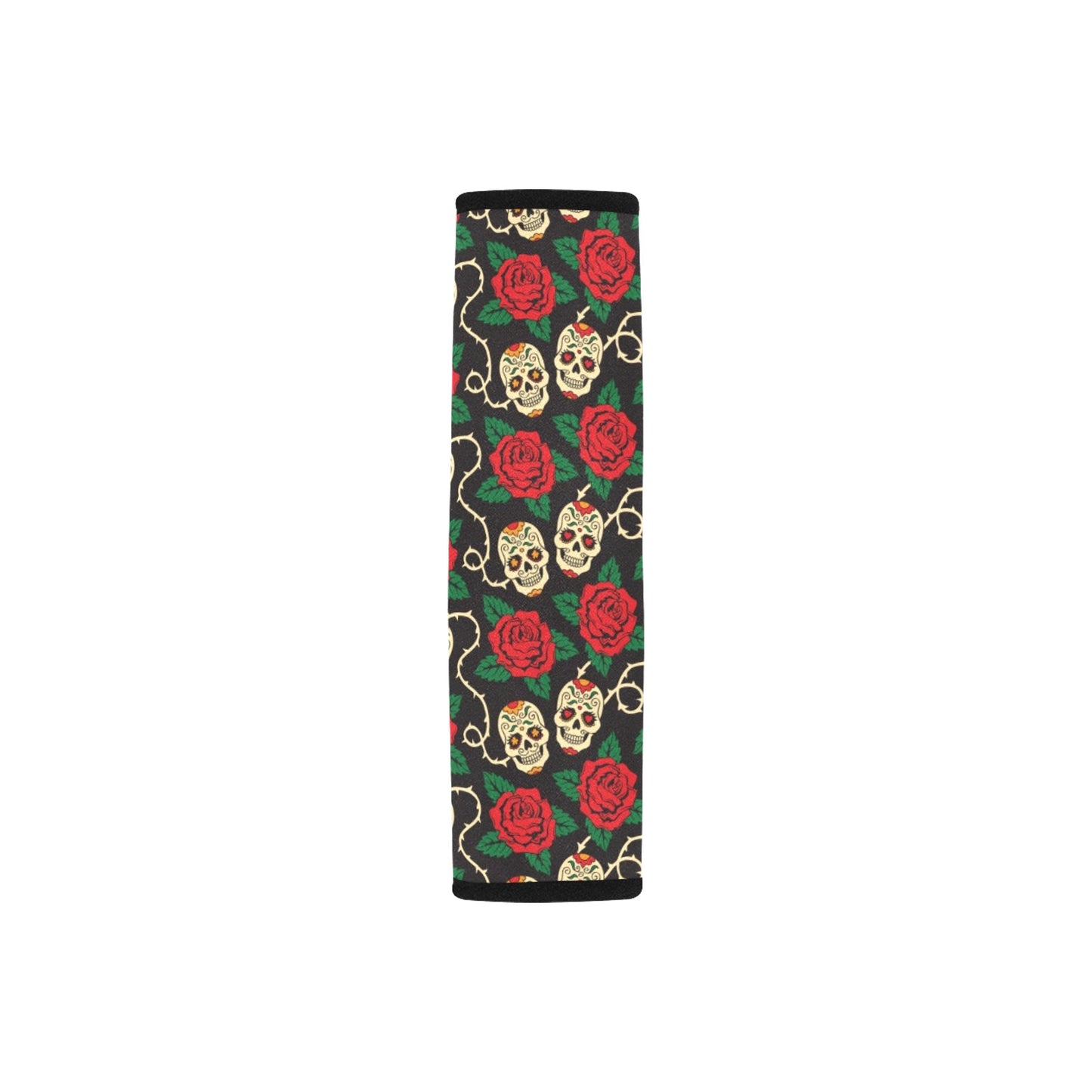 Sugar Skull Red Rose Print Design LKS301 Car Seat Belt Cover