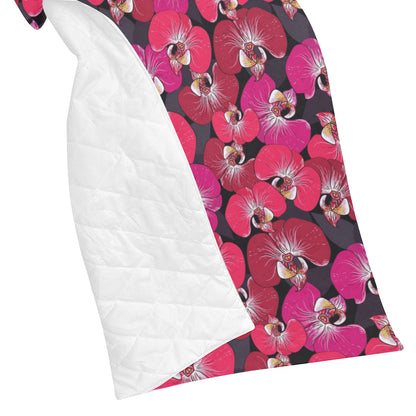 Orchid Red Pattern Print Design OR05 Premium Quilt