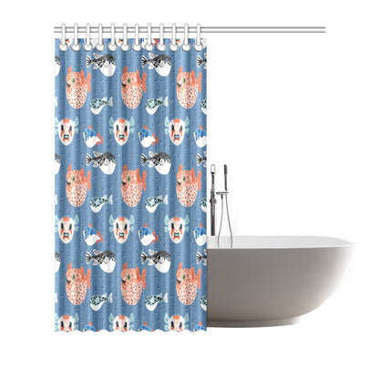 Fugu Pattern Print Design 02 Shower Curtain