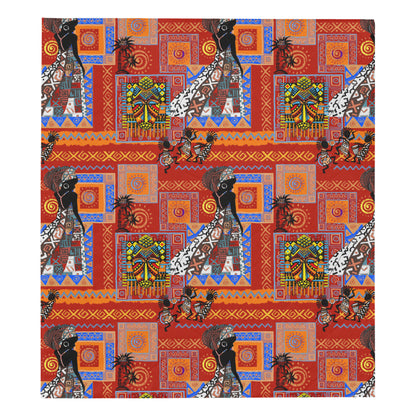 African Print Pattern Premium Quilt