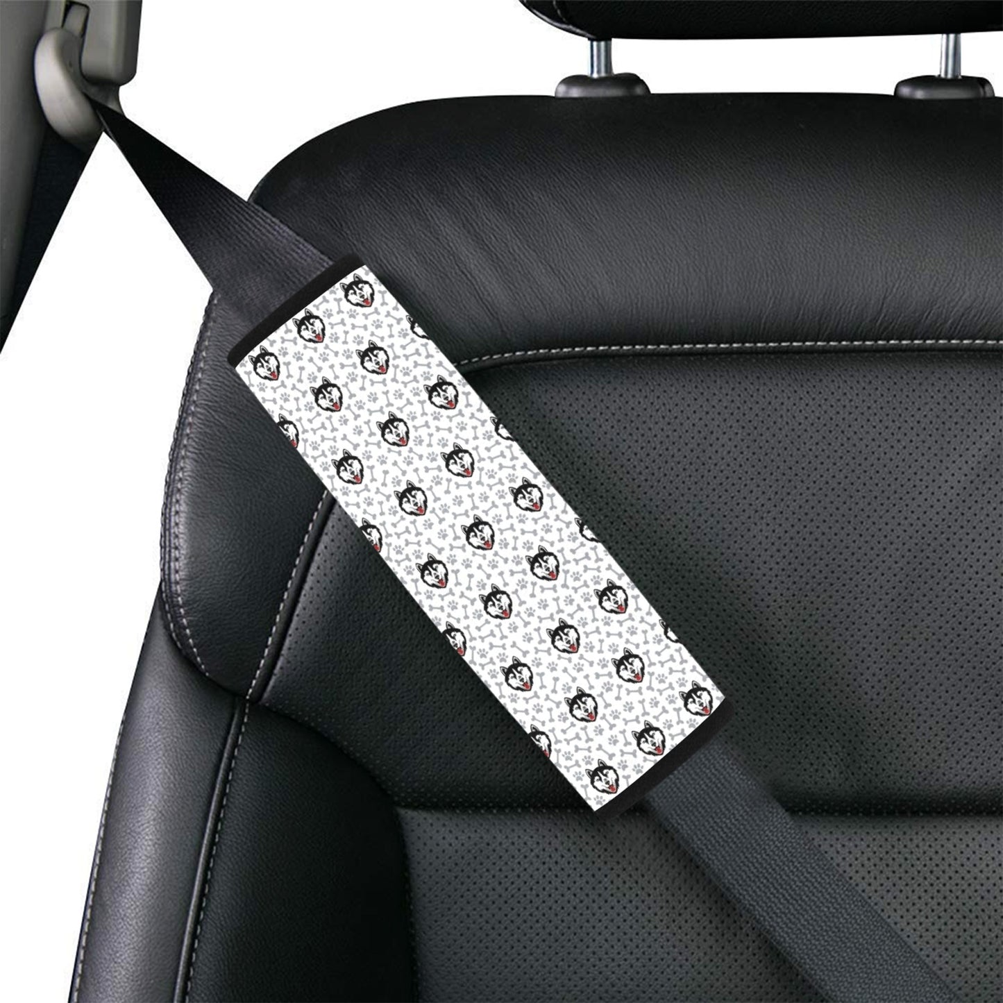 Siberian Huskies Print Design LKS305 Car Seat Belt Cover