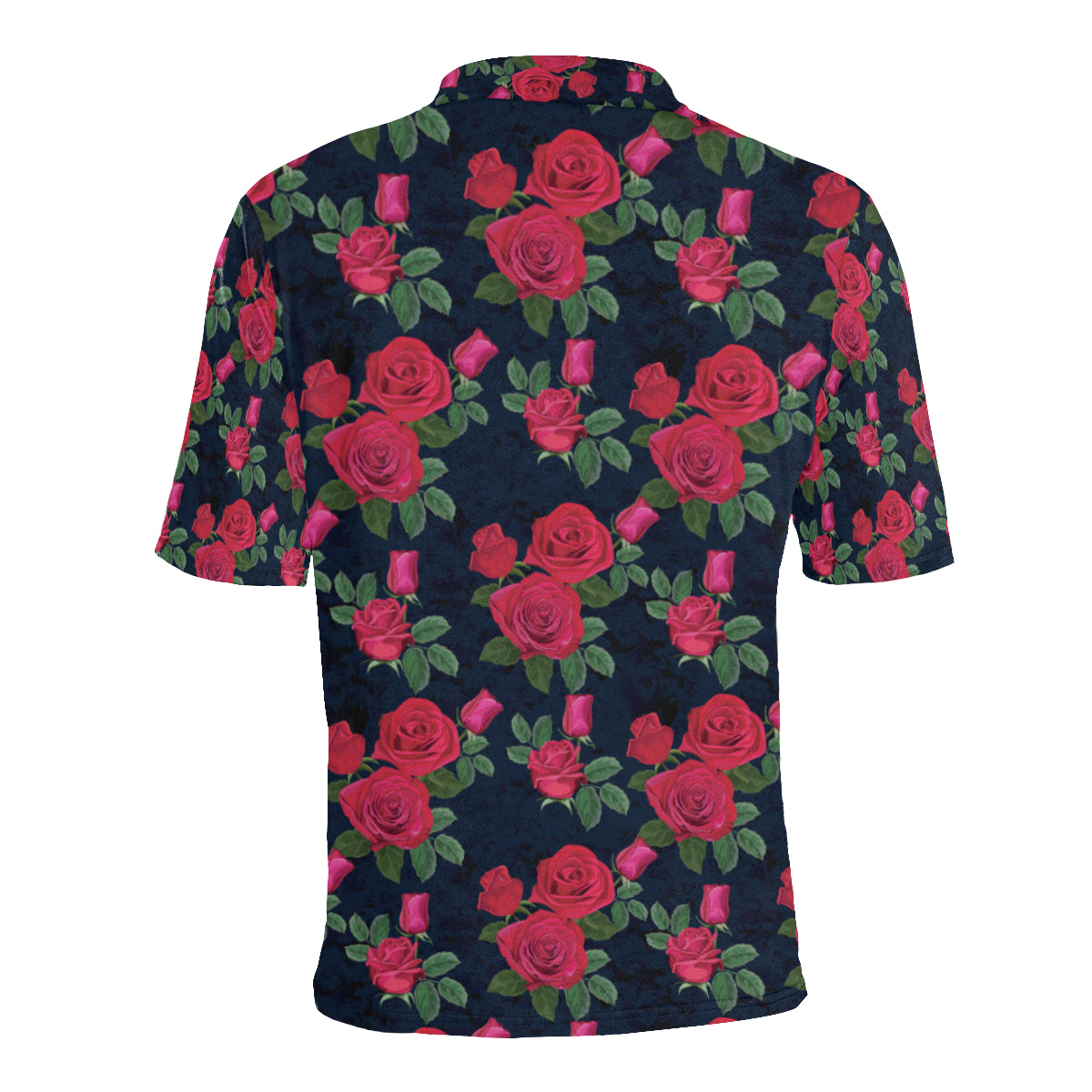 Rose Pattern Print Design A04 Men Polo Shirt