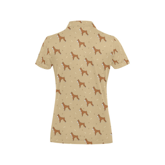 Boxers Pattern Print Design 02 Women's Polo Shirt