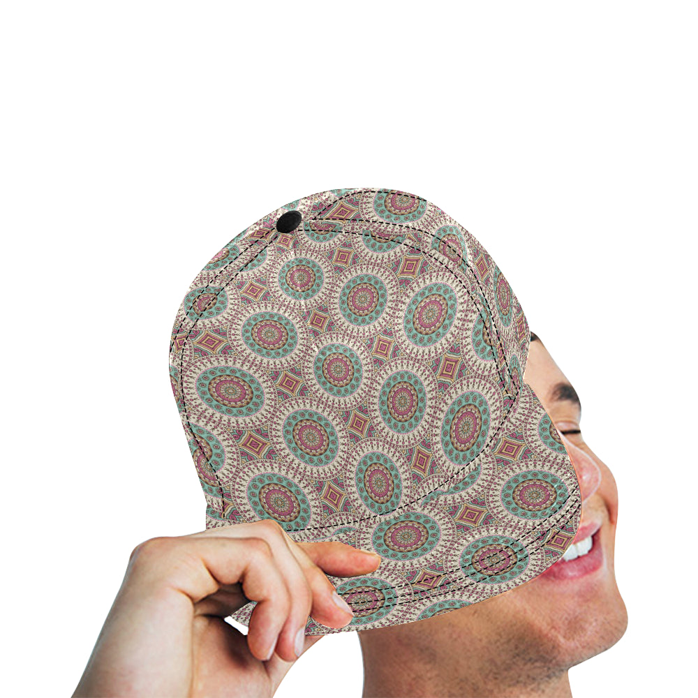 Bohemian Round Style Print Snapback Cap
