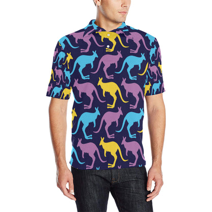 Kangaroos Pattern Print Design 02 Men Polo Shirt