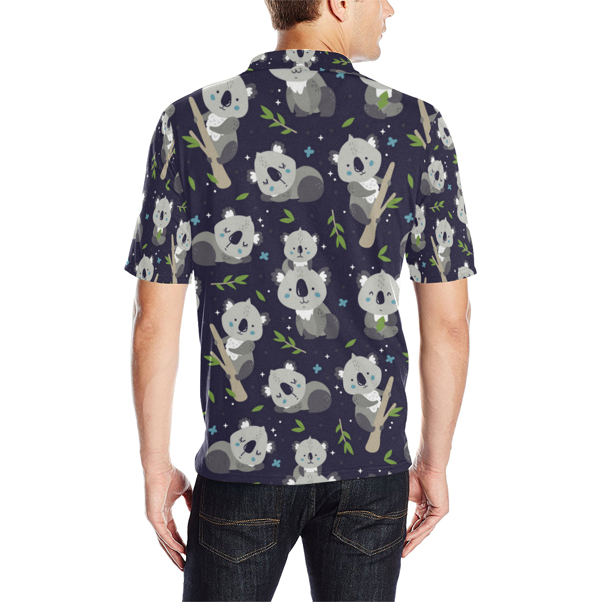 Koala Pattern Print Design 04 Men Polo Shirt