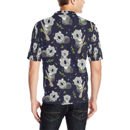 Koala Pattern Print Design 04 Men Polo Shirt