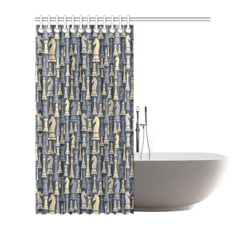 Chess Pattern Print Design 04 Shower Curtain