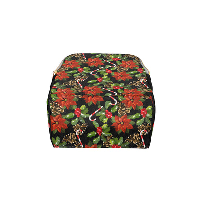 Poinsettia Pattern Print Design POT01 Diaper Bag Backpack
