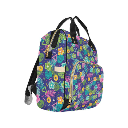 Hawaiian Themed Pattern Print Design H014 Diaper Bag Backpack