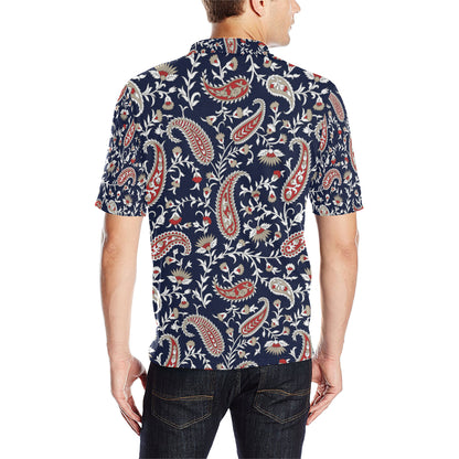 Paisley Pattern Print Design A05 Men Polo Shirt