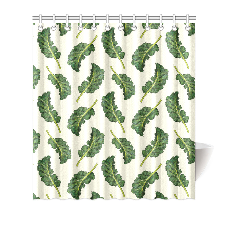 Kale Pattern Print Design 03 Shower Curtain