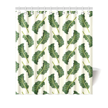 Kale Pattern Print Design 03 Shower Curtain