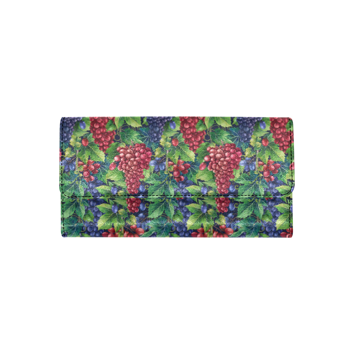 Grape Pattern Print Design GP02 Women's Trifold Wallet