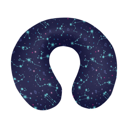 Constellation Pattern Print Design 01 U-Shaped Travel Neck Pillow