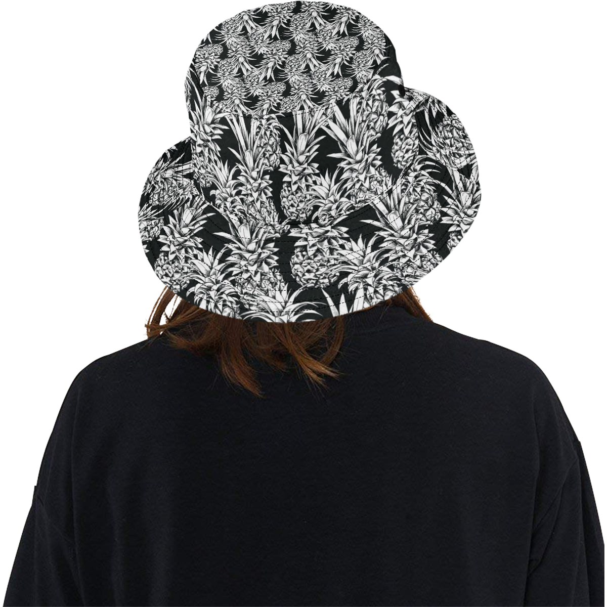 Pineapple Pattern Print Design PP08 Unisex Bucket Hat