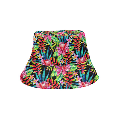 Heliconia Pattern Print Design HL02 Unisex Bucket Hat