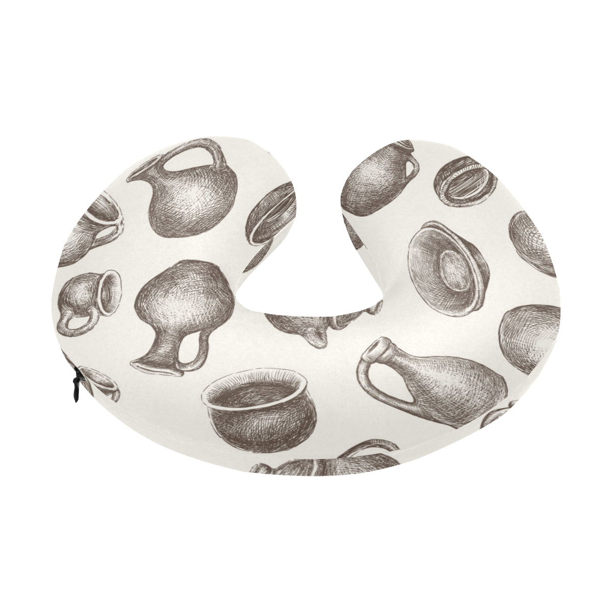 Pottery Pattern Print Design A01 U-Shaped Travel Neck Pillow