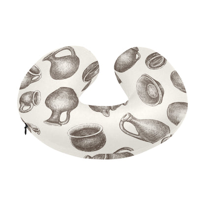 Pottery Pattern Print Design A01 U-Shaped Travel Neck Pillow