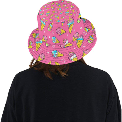 Ice Cream Pattern Print Design IC04 Unisex Bucket Hat