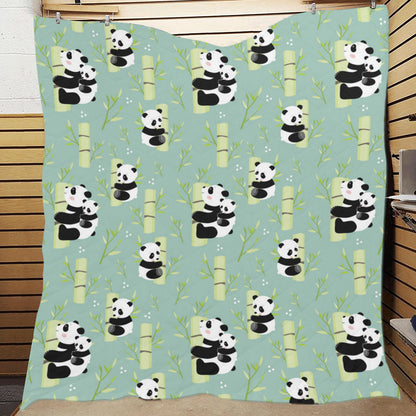 Panda Pattern Print Design A03 Premium Quilt