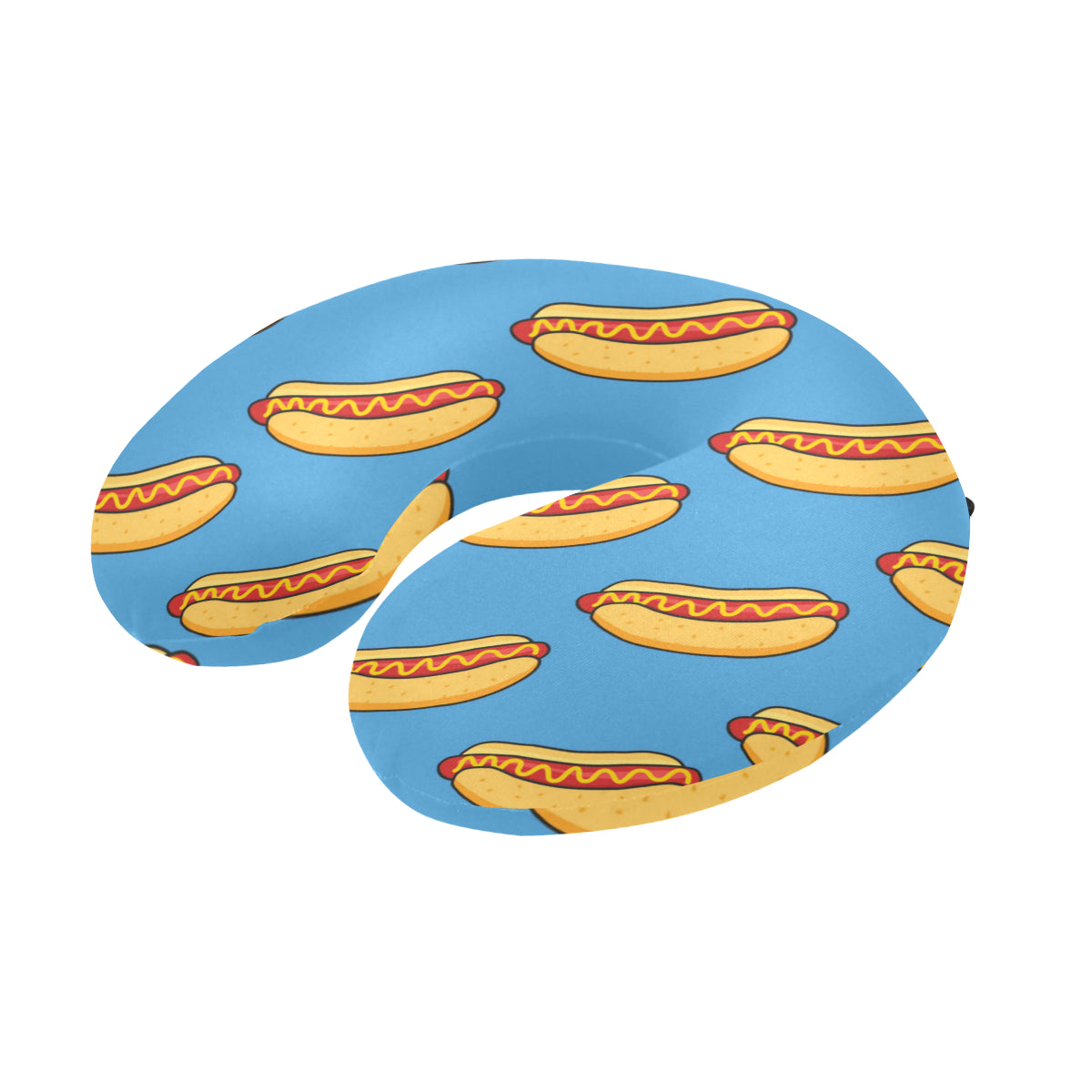 Hot Dog Pattern Print Design 02 U-Shaped Travel Neck Pillow