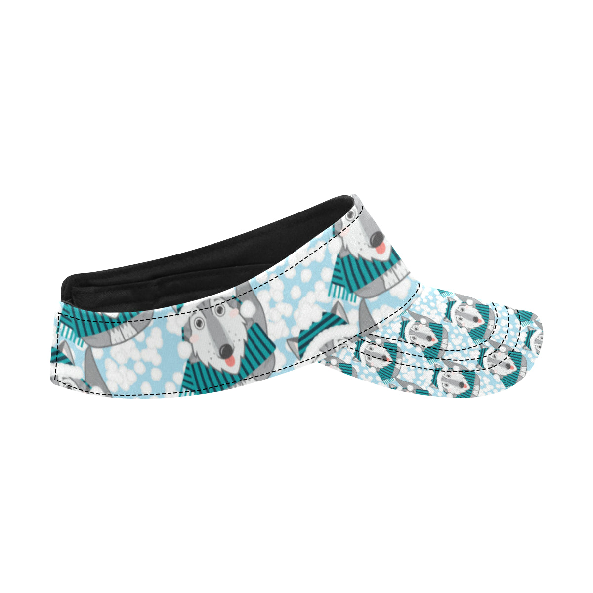 Alaskan Malamute Pattern Print Design 01 Unisex Sun Visor