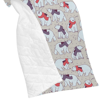 Polar Bear Pattern Print Design PB04 Premium Quilt