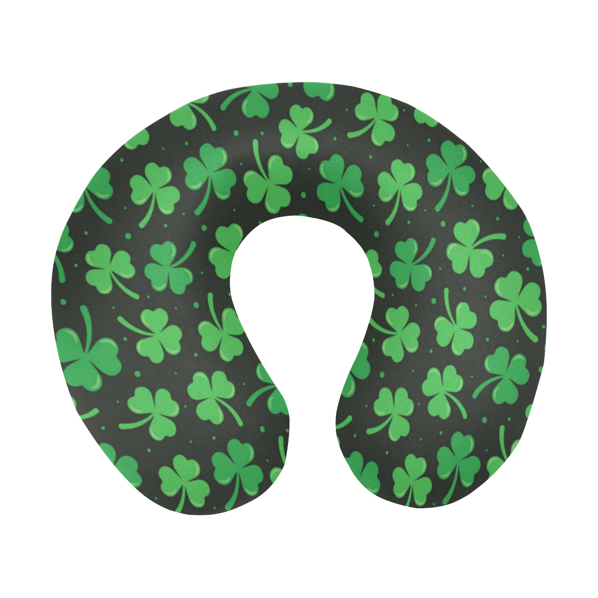 Clover Pattern Print Design 04 U-Shaped Travel Neck Pillow