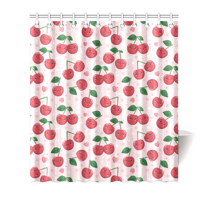 Cherry Pattern Print Design CH02 Shower Curtain