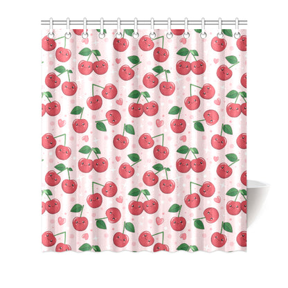 Cherry Pattern Print Design CH02 Shower Curtain