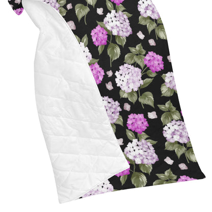 Hydrangea Pattern Print Design HD011 Premium Quilt