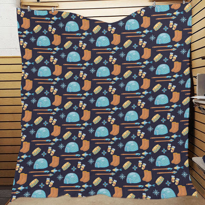 Eskimo Pattern Print Design 02 Premium Quilt
