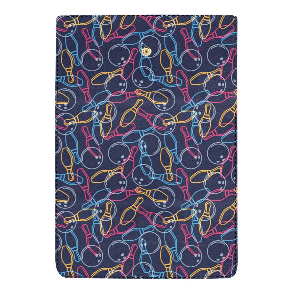 Bowling Pattern Print Design 07 Women's Trifold Wallet