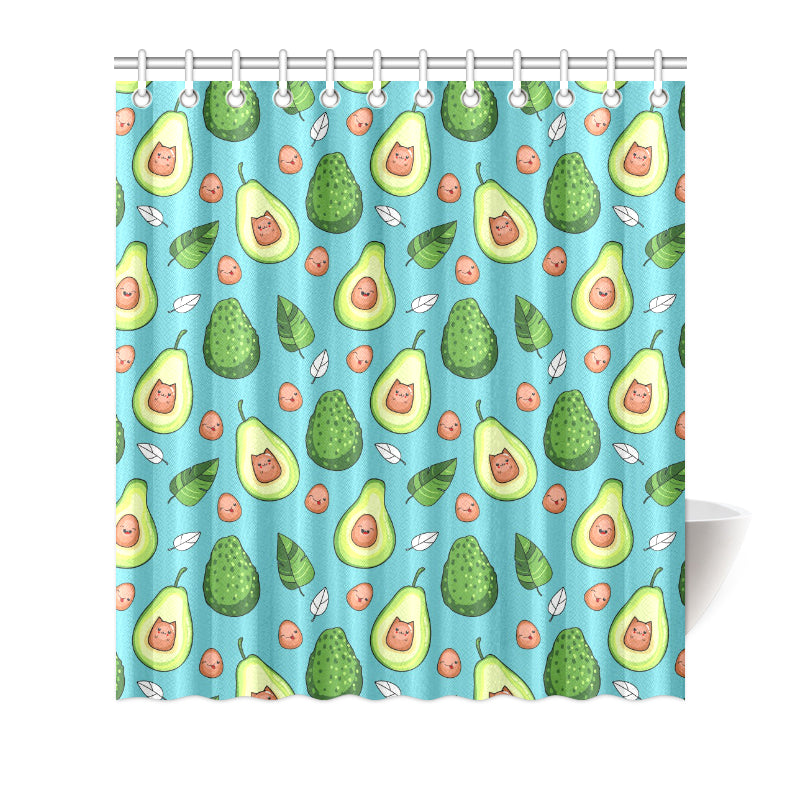 Avocado Pattern Print Design AC05 Shower Curtain