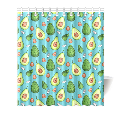 Avocado Pattern Print Design AC05 Shower Curtain