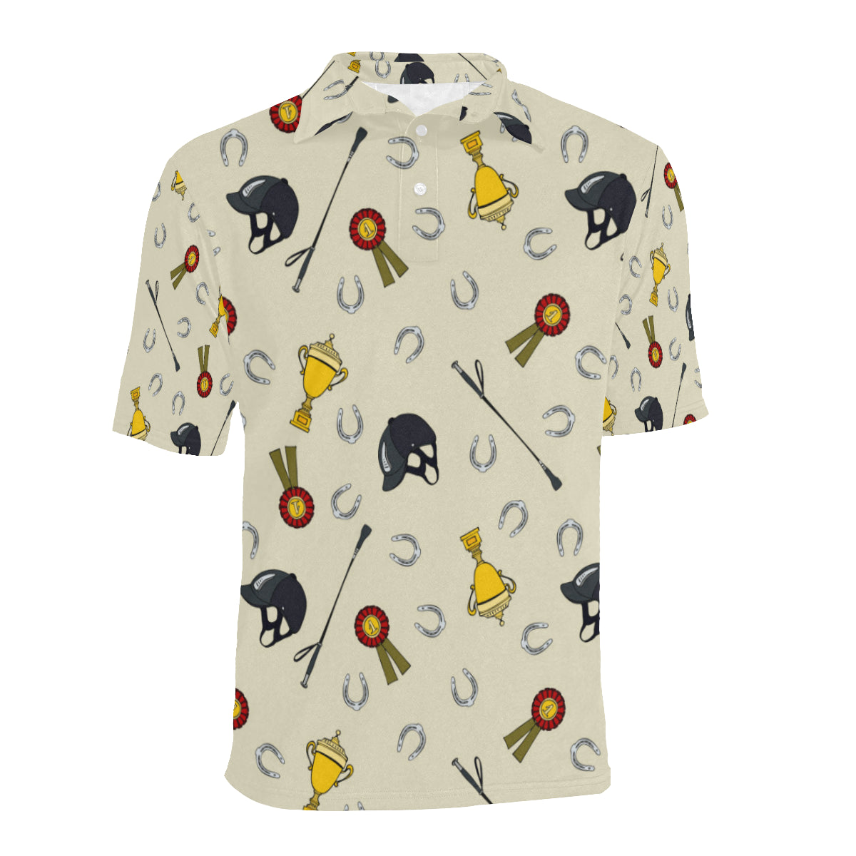 Equestrian Horseshoe Equipment Men Polo Shirt