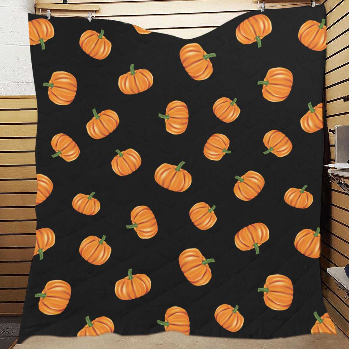 Pumpkin Pattern Print Design A05 Premium Quilt