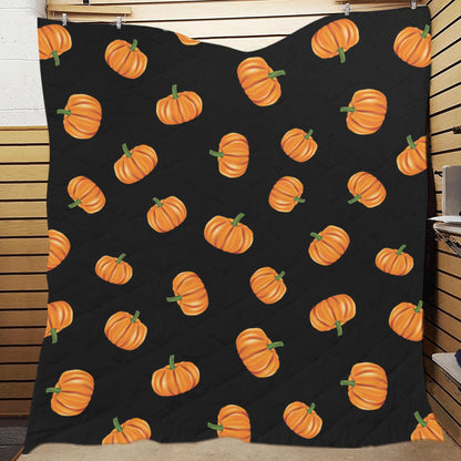 Pumpkin Pattern Print Design A05 Premium Quilt
