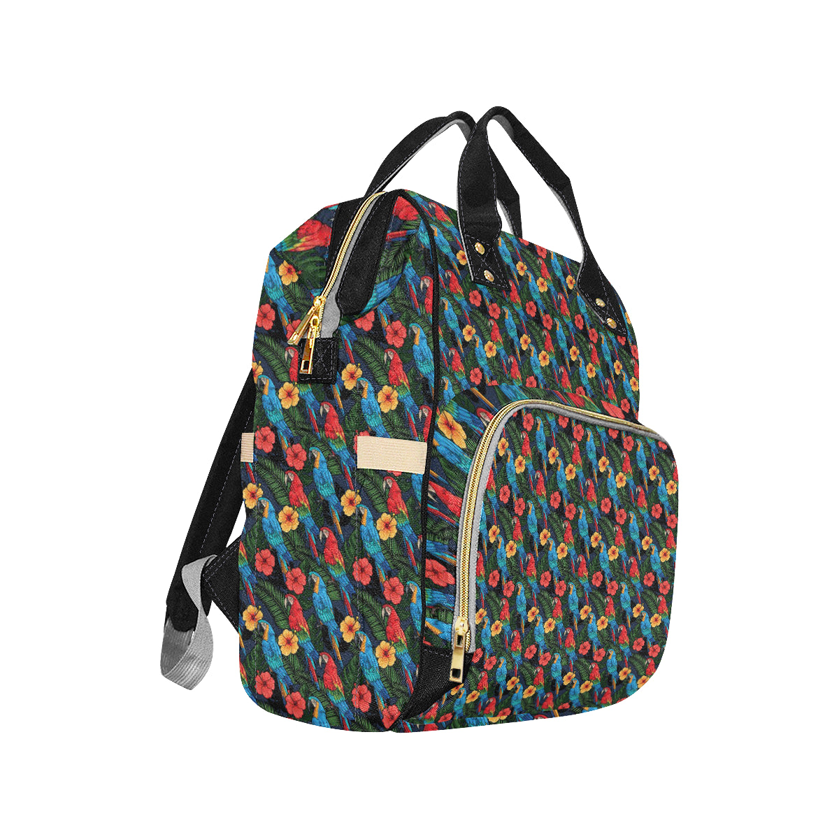 Parrot Pattern Print Design A01 Diaper Bag Backpack