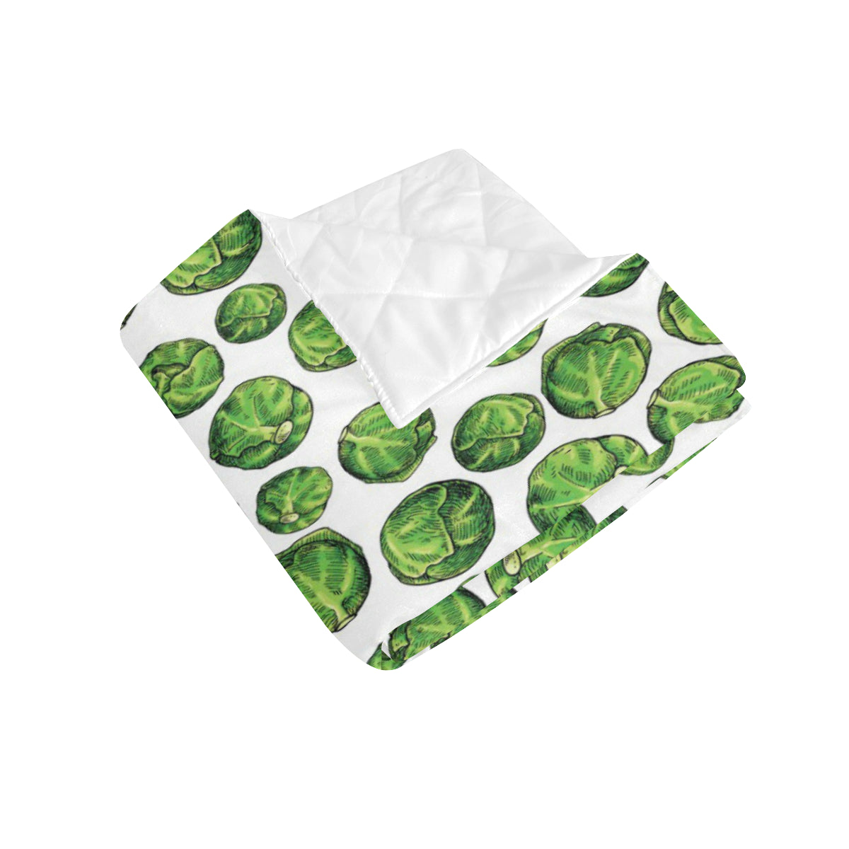 Brussels Sprouts Pattern Print Design 02 Premium Quilt