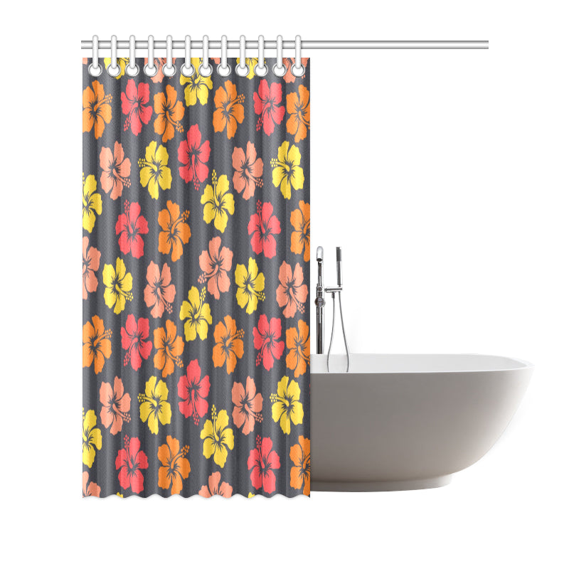 Hibiscus Pattern Print Design HB024 Shower Curtain