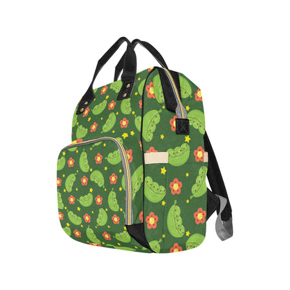 Peas Pattern Print Design A01 Diaper Bag Backpack