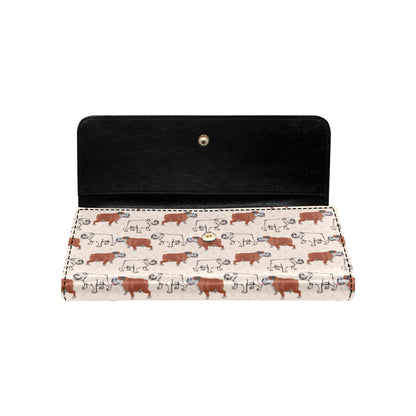 Bulldogs Pattern Print Design 04 Women's Trifold Wallet